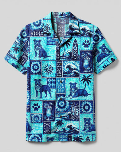 PITBULL DOG ISLAND PATCHWORK CAMP SHIRT - TLNO1708262