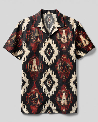 TRIBAL BIGFOOT ALIEN WILDERNESS CAMP SHIRT - TLNO2907264