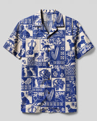 VINTAGE BEACH LABRADOR DOG CAMP SHIRT - TLNO2408266