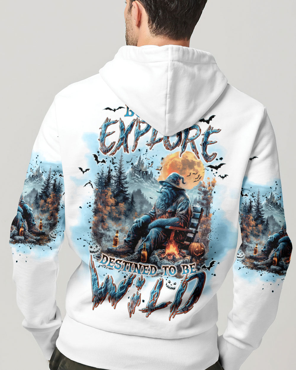 BORN TO EXPLORE DESTINED TO BE WILD BIGFOOT HALLOWEEN ALL OVER PRINT - TLNT1609244