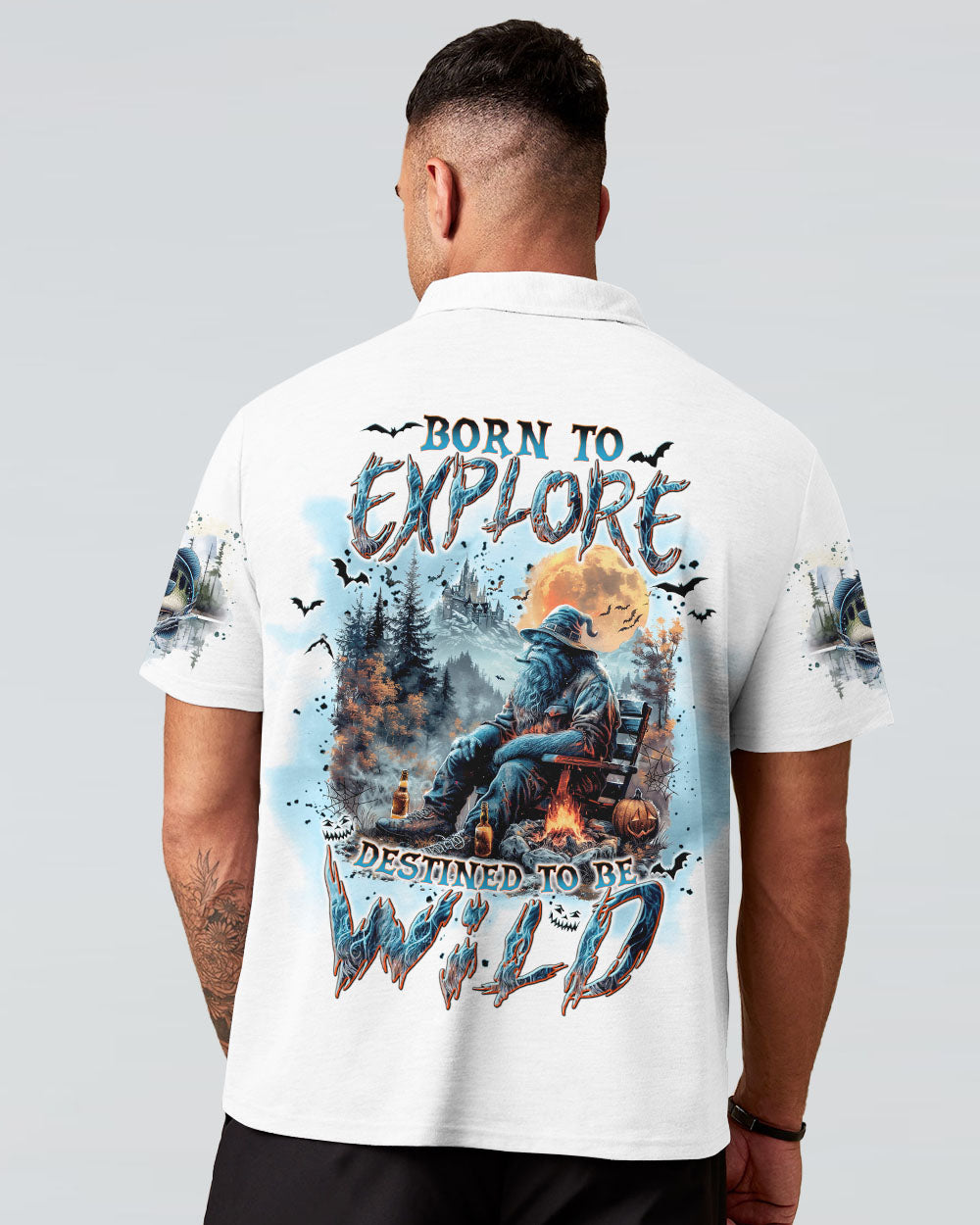 BORN TO EXPLORE DESTINED TO BE WILD BIGFOOT HALLOWEEN ALL OVER PRINT - TLNT1609244