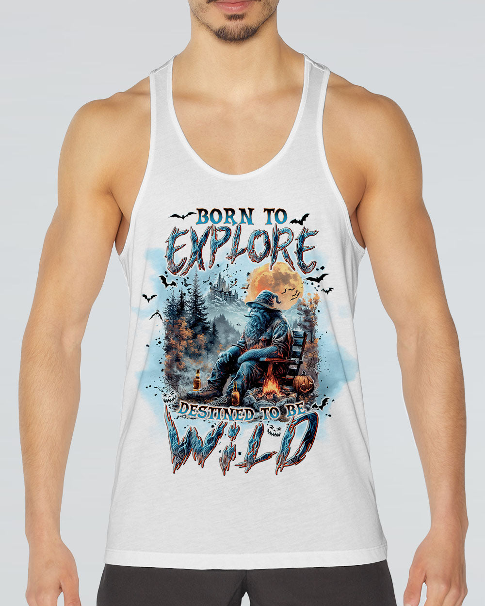 BORN TO EXPLORE DESTINED TO BE WILD BIGFOOT HALLOWEEN ALL OVER PRINT - TLNT1609244