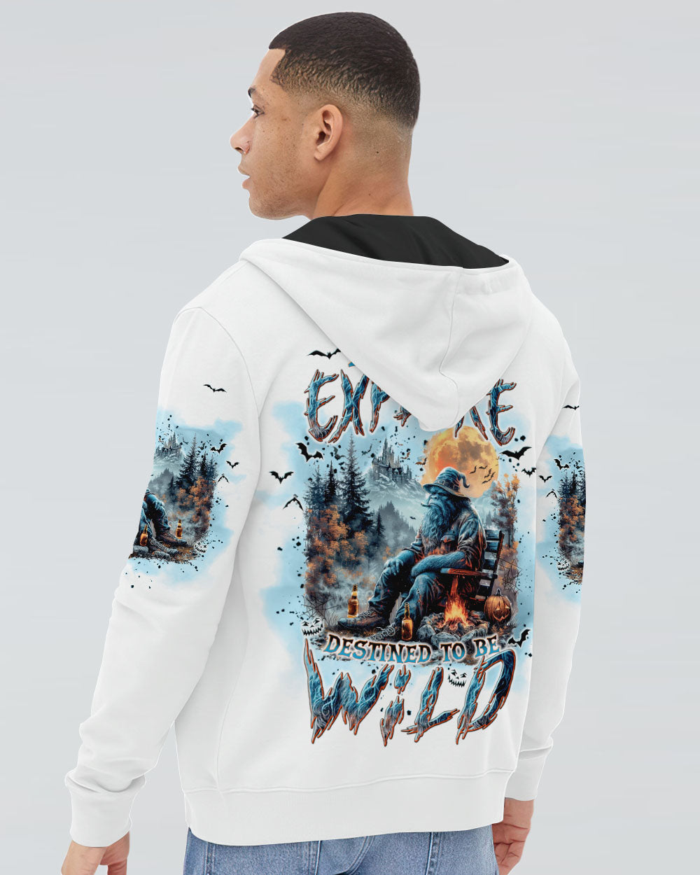 BORN TO EXPLORE DESTINED TO BE WILD BIGFOOT HALLOWEEN ALL OVER PRINT - TLNT1609244