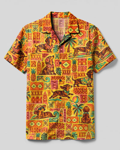 DACHSHUND DOG LAGOON CAMP SHIRT - TLNO2209263