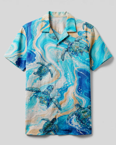 SEA TURTLE COASTAL FLOW CAMP SHIRT - TYLN2207264
