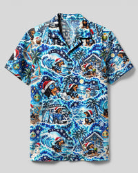 DACHSHUND DOG  CHRISTMAS ADVENTURE CAMP SHIRT  - TLNO1710265