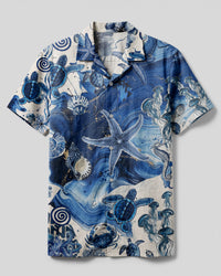 AZURE OCEAN LIFE CAMP SHIRT - TYLN3107261
