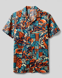DACHSHUND DOG RETRO TROPICAL CAMP SHIRT - TLNT1809266