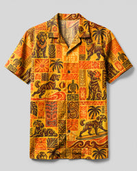 GOLDENDOODLE DOG TIKI MOSAIC CAMP SHIRT - TLHG1809263