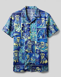 ROTTWEILER LAGOON PATCHWORK CAMP SHIRT  - TLNT1209266