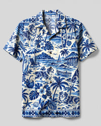 AUSTRALIAN SHEPHERD ISLAND TOILE CAMP SHIRT - TLHG1509262