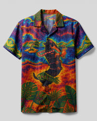 TROPICAL DACHSHUND COCKTAIL PARADISE CAMP SHIRT - RI1008262