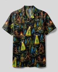 BIGFOOT ALIEN COSMIC WILDERNESS CAMP SHIRT - TLTW2507262