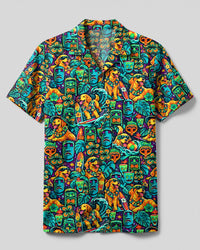GOLDEN RETRIEVER TIKI BEACH PARTY CAMP SHIRT  - TLTW2310262