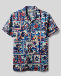 BEACH DAY DACHSHUND DOG CAMP SHIRT - TLTW0508264