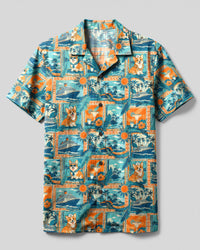 CORGI DOG CRUISE PATCHWORK CAMP SHIRT - TLHG0408261