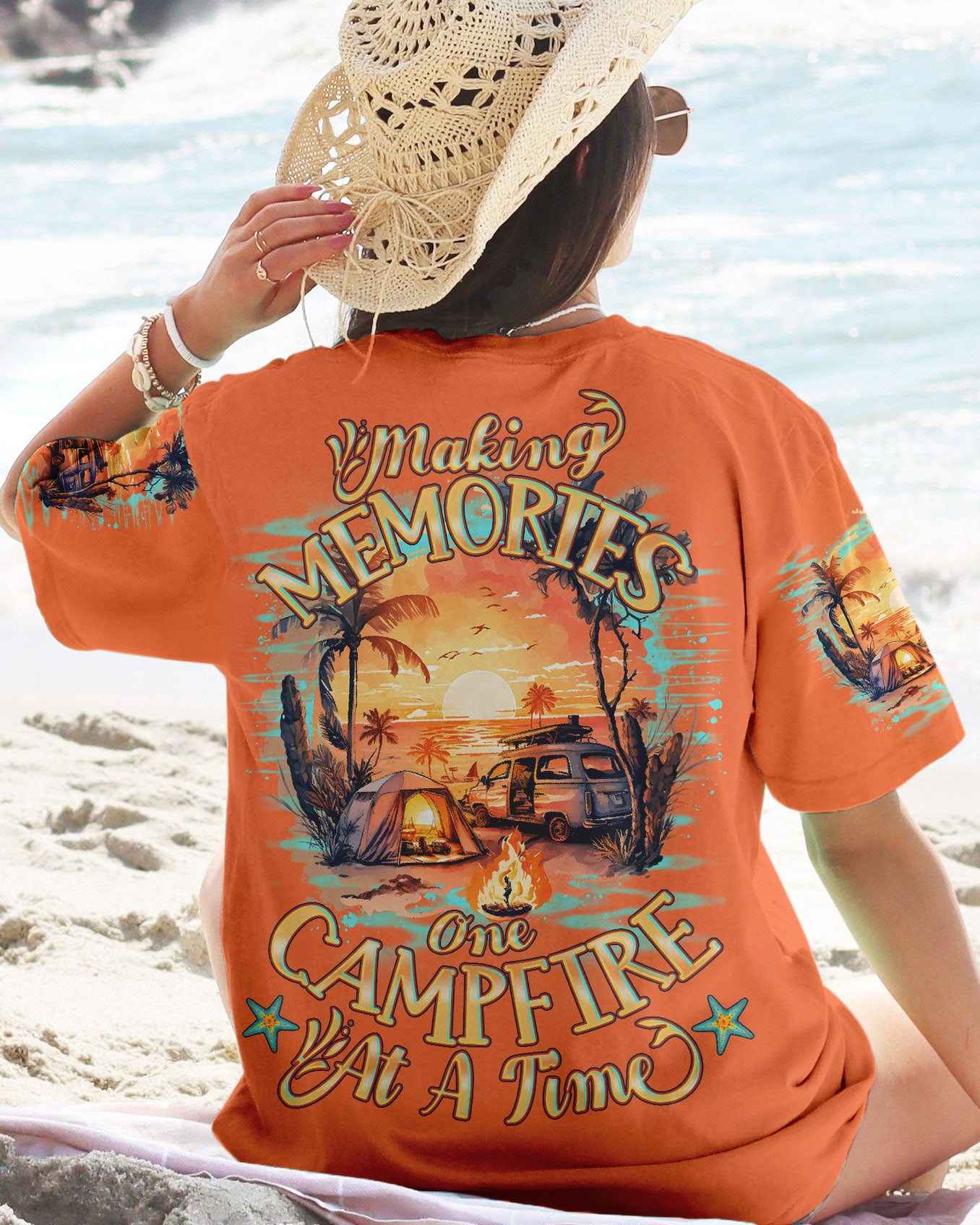 MAKING MEMORIES ONE CAMPFIRE AT A TIME BEACH ALL OVER PRINT - TLNO0509232