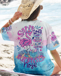 SANDY TOES SUNKISSED NOSE FLAMINGO BEACH ALL OVER PRINT - TLNO0607232