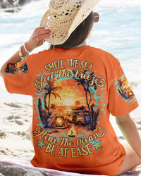 SMELL THE SEA FEEL THE BREEZE WATERCOLOR ALL OVER PRINT - TLNO01707231