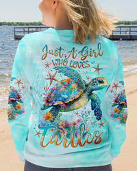 JUST A GIRL WHO LOVES TURTLES ALL OVER PRINT - TLNO1812234
