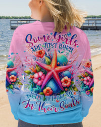 SOME GIRLS ARE JUST BORN STARFISH ALL OVER PRINT - TLNO1311233
