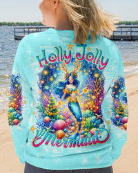 HOLLY JOLLY MERMAID CHRISTMAS ALL OVER PRINT - TLNO0711231