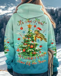IT'S THE MOST WONDERFUL TIME CHRISTMAS TURTLE ALL OVER PRINT - YHLT1110241
