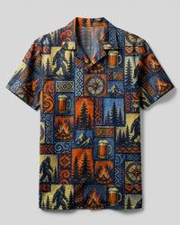 BIGFOOT WILDERNESS COMPASS VINTAGE  PATCHWORK CAMP SHIRT  - TLNT1507261