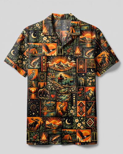 WILDERNESS ADVENTURE PATCHWORK CAMP SHIRT - TYPQ0110266