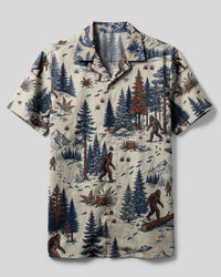 BIGFOOT ALIEN UFO CAMP SHIRT - TLHN2306263
