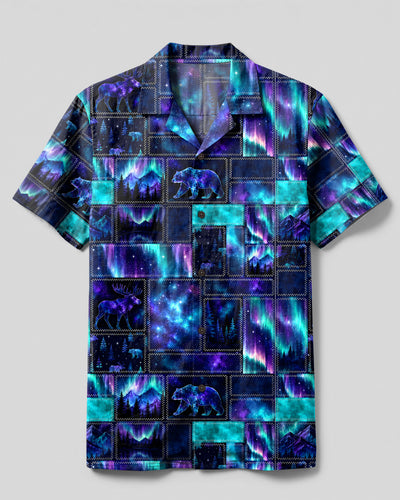 WHISPERS OF THE AURORA PATCHWORK CAMP SHIRT - TYPQ24082610