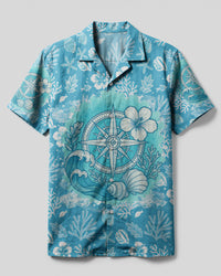 SMELL THE SEA FEEL THE BREEZE CAMP SHIRT - TYQY2703252