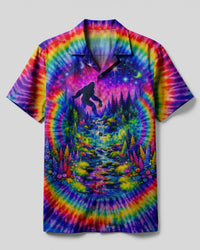 WANDER BIGFOOT NATURE COLORFUL SWIRL CAMP SHIRT  - TLNT3006264