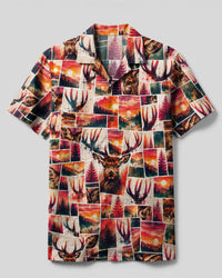SUNSET BUCK PATCHWORK CAMP SHIRT - TYPQ1008263
