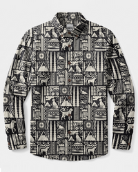 MONOCHROME CAMPING DOG LIFE LONG SLEEVE BUTTON-DOWN SHIRT - TYPQ2208268