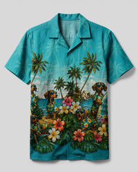 DACHSHUND DOG TROPICAL CAMP SHIRT  - TLNT0107264
