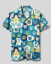 SEASIDE FRENCHIE PATCHWORK DOG CAMP SHIRT - TYPQ2508263