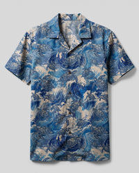 OCEAN TURTLE WAVES CAMP SHIRT - TYQY0207264