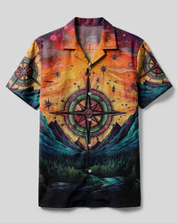 NOT ALL WHO WANDER ARE LOST COMPASS FOREST HAWAIIAN SHIRT - TLTR2705231