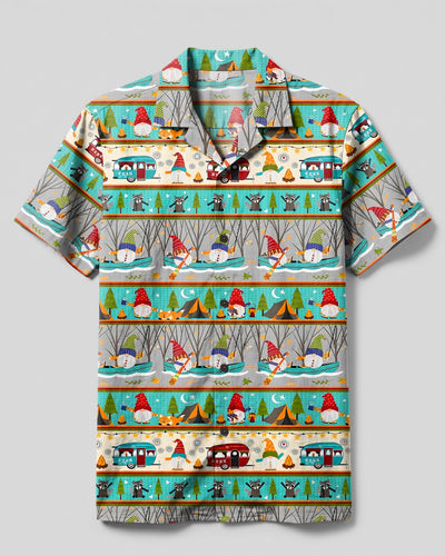 FESTIVE FOREST GNOME PATCHWORK CHRISTMAS CAMP SHIRT - TYPQ2108266