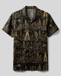BIGFOOT ALIEN UFO CAMP SHIRT  - TLTW2407262