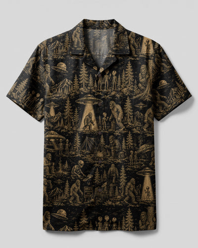 BIGFOOT ALIEN UFO CAMP SHIRT  - TLTW2407262