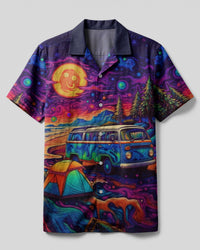 PSYCHEDELIC BEACH CAMPING CAMP SHIRT - YHHG1705232