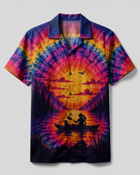 KAYAK LAKE DAY WITH DOG SUNSET CAMP SHIRT - TLHG2406264
