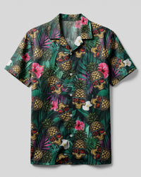 PINEAPPLE SKULL CAMP SHIRT - YHDU2703254