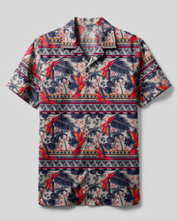 COCONUT TREES FLOWER PARROT CAMP SHIRT  - TLTR2803252