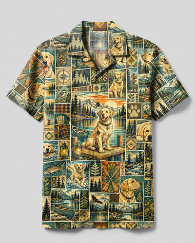 LAKE LABRADOR DOG PATCHWORK CAMP SHIRT - TYPQ18092611