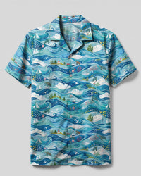 OCEAN WAVES COASTAL TURTLE CAMP SHIRT - TYPQ2107263