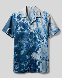 OCEAN WAVE TURTLES CAMP SHIRT - TYQY1706263
