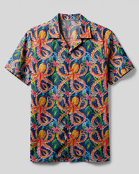 PREPPY OCTOPUS CAMP SHIRT  - TLNO2803251